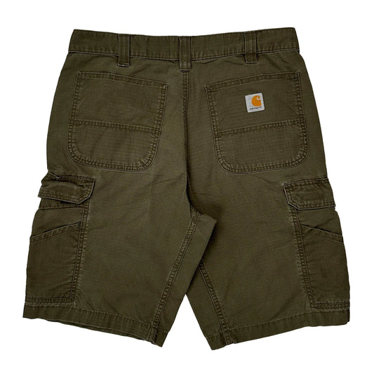 Carhartt Cargo Shorts - 32W 10L Green Cotton