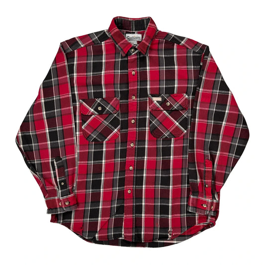 Carhartt Checked Flannel Shirt - Medium Red Cotton