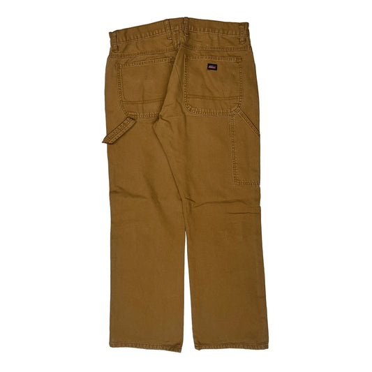 Dickies Carpenter Trousers - 34W 30L Brown Cotton