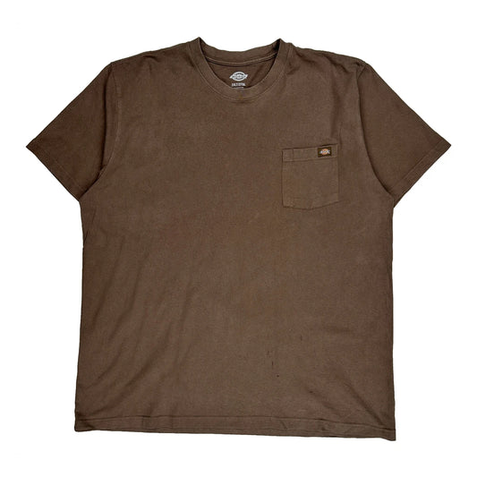 Dickies Tall T-Shirt - 2XL Brown Cotton