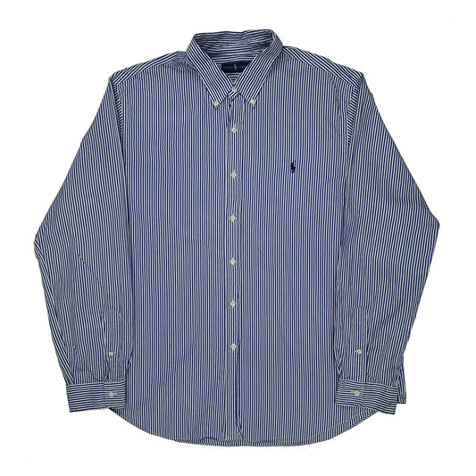 Ralph Lauren Striped Shirt - 2XL Blue Cotton