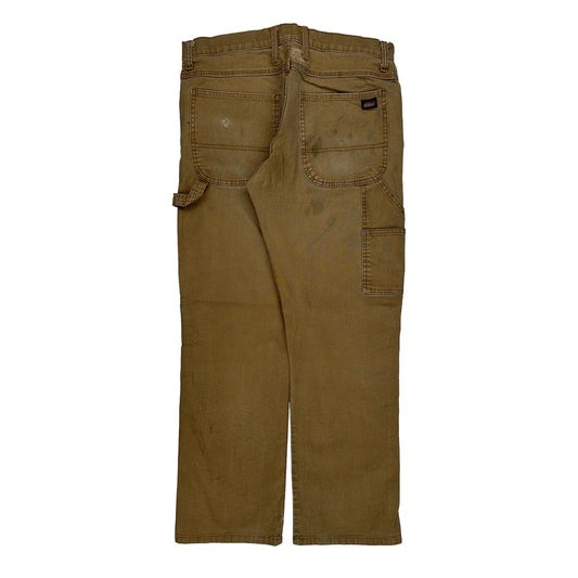 Dickies Carpenter Trousers - 33W 30L Brown Cotton