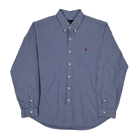 Ralph Lauren Checked Shirt - XL Blue Cotton