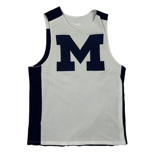 M Logo Nike College Jersey - Large White Polyester