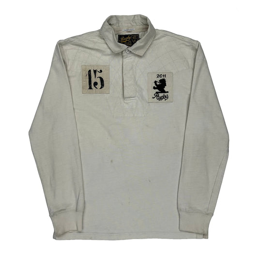 Athletic Outfitters Ralph Lauren Rugby Shirt - Large White Cotton