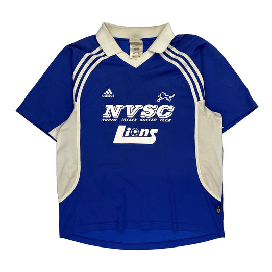 North Valley Soccer Club Adidas Football Jersey - Large Blue Polyester