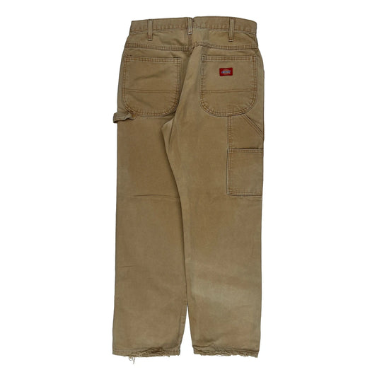 Dickies Carpenter Trousers - 29W 29L Beige Cotton