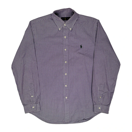 Ralph Lauren Checked Shirt - Large Purple Cotton