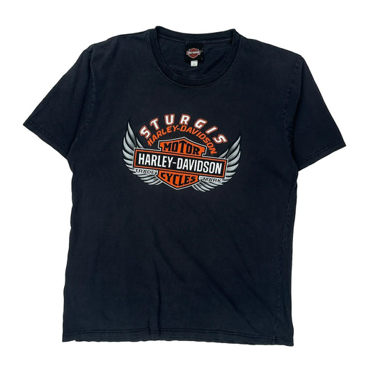 Sturgis Harley Davidson Graphic T-Shirt - XL Black Cotton