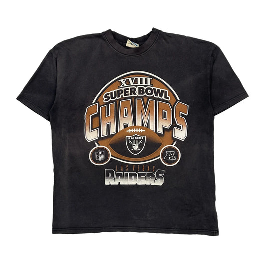 Las Vegas Raiders Nfl Graphic T-Shirt - Medium Black Cotton