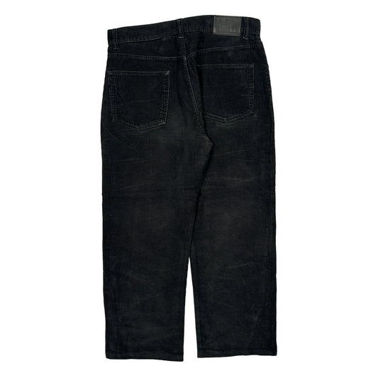 Vintage Calvin Klein Jeans Cord Trousers - 33″ Waist Black Corduroy