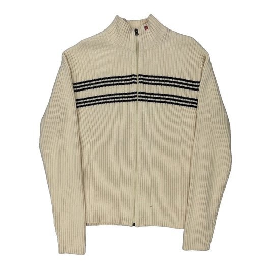 Ralph Lauren Zip Up - Large Cream Cotton