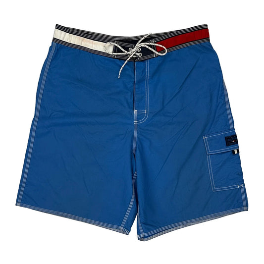 Tommy Hilfiger Sport Shorts - Large Blue Nylon