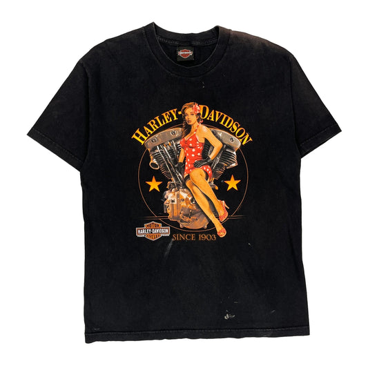 Montreal Harley Davidson Graphic T-Shirt - Large Black Cotton