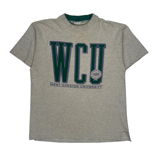 West Chester University Gear Single Stitch T-Shirt - Large Grey Cotton Blend