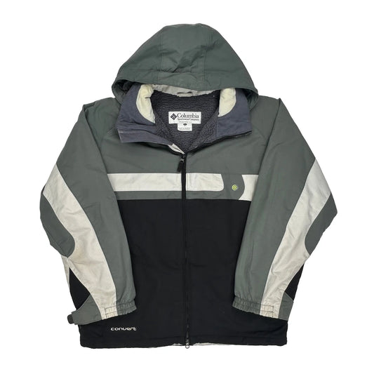 Columbia Contrast Stitch Ski Jacket - Large Grey Polyester