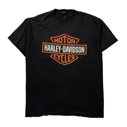 Dubai Harley Davidson Graphic T-Shirt - Large Black Cotton