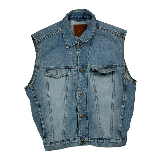 Levis Denim Gilet - Large Light Wash Denim