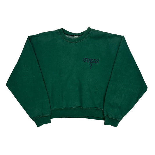 Guess Sweatshirt - Large Green Cotton