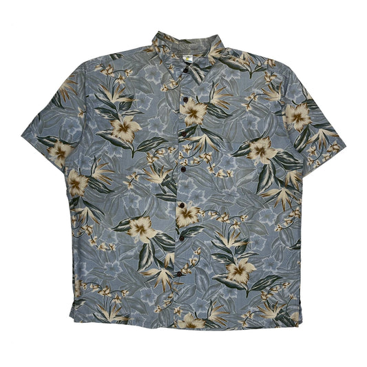 Squish Hawaiian Shirt - XL Blue Cotton