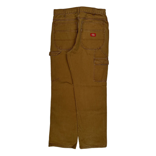 Dickies Double Knee Carpenter Trousers - 31W 31L Brown Cotton
