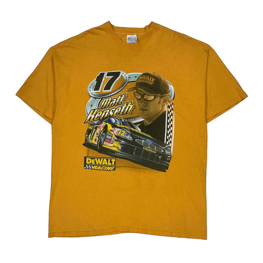 Dewalt Racing Hanes Nascar T-Shirt - 2XL Orange Cotton