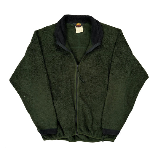 Rei Fleece Jacket - Large Green Polyester