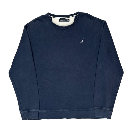 Nautica Sweatshirt - XL Navy Cotton
