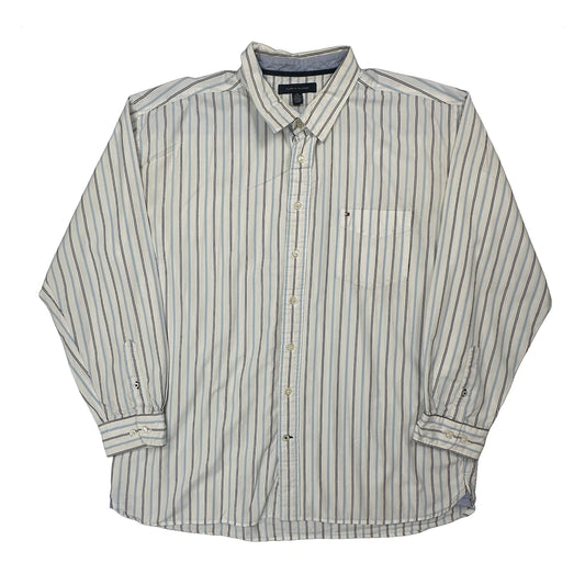 Tommy Hilfiger Striped Shirt - 2XL White Cotton