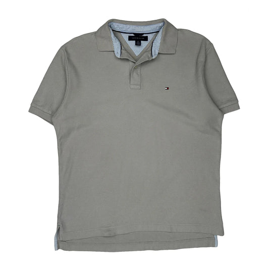 Tommy Hilfiger Polo Shirt - Large Beige Cotton
