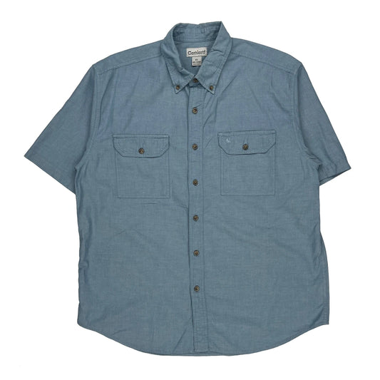 Carhartt Short Sleeve Shirt - XL Blue Cotton