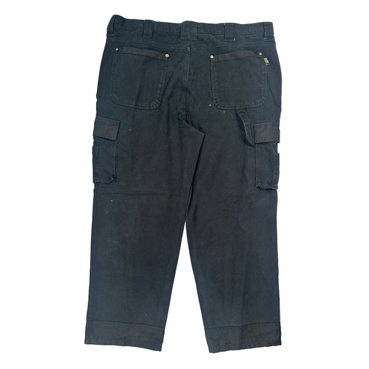 Holmes Cargo Trousers - 40W 30L Black Cotton