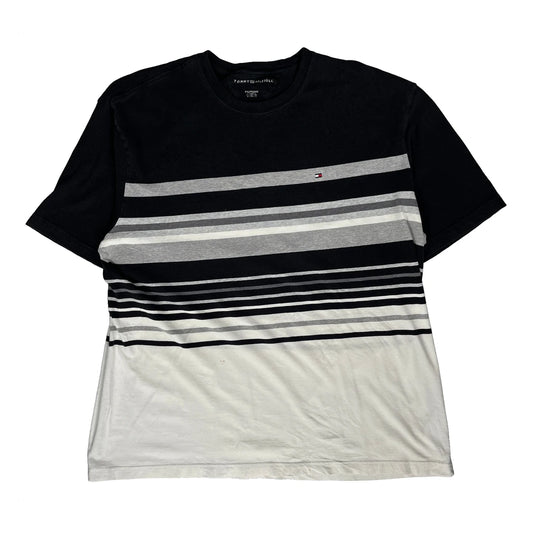 Tommy Hilfiger Striped T-Shirt - 2XL Black Cotton