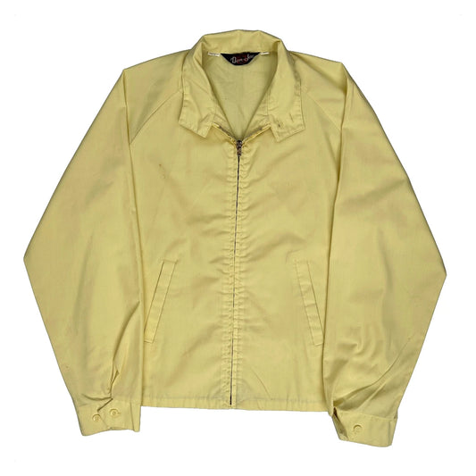 80S Unbranded Harrington Jacket - Medium Yellow Cotton