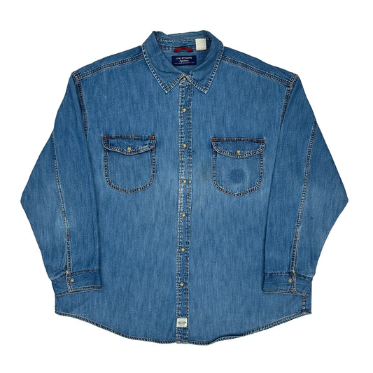 Levis Denim Shirt - 2XL Blue Cotton