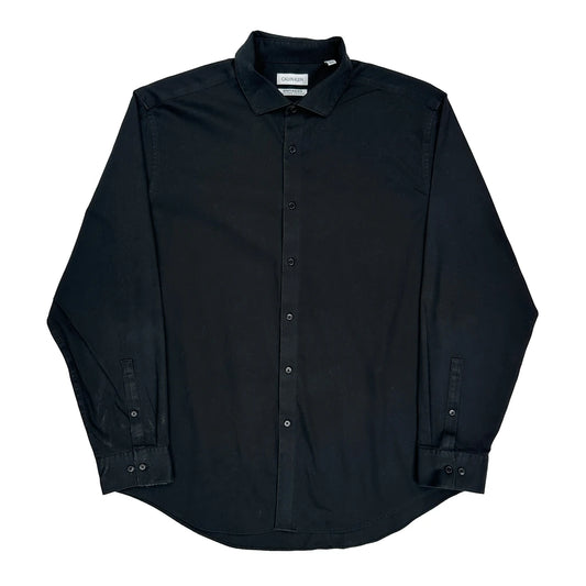 Calvin Klein Slim Fit Shirt - XL Black Cotton