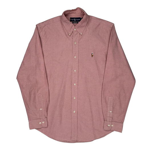 Custom Fit Ralph Lauren Collared Shirt - Large Pink Cotton