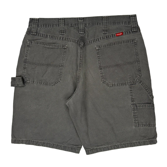 Wrangler Carpenter Shorts - 33W 10L Grey Cotton