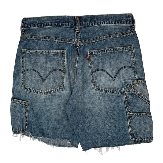Vintage Levis Carpenter Shorts - 34W 8L Light Wash Denim