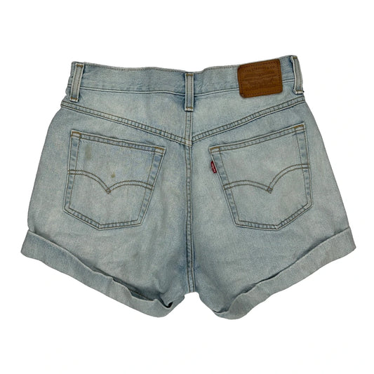 Levis Denim Shorts - 28W UK 8 Light Wash Cotton