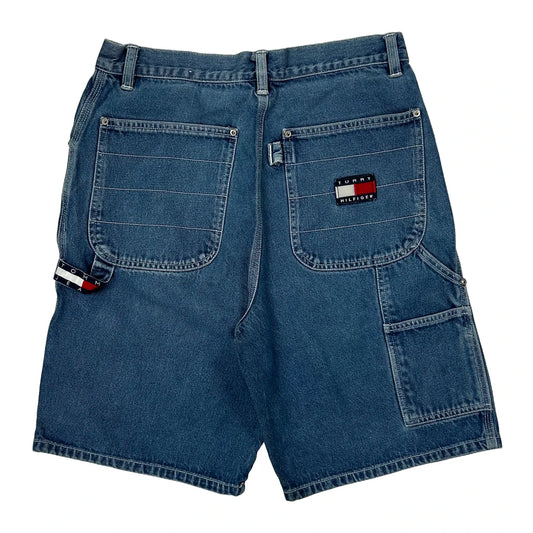 Tommy Hilfiger Carpenter Shorts - 28W 9L Blue Cotton