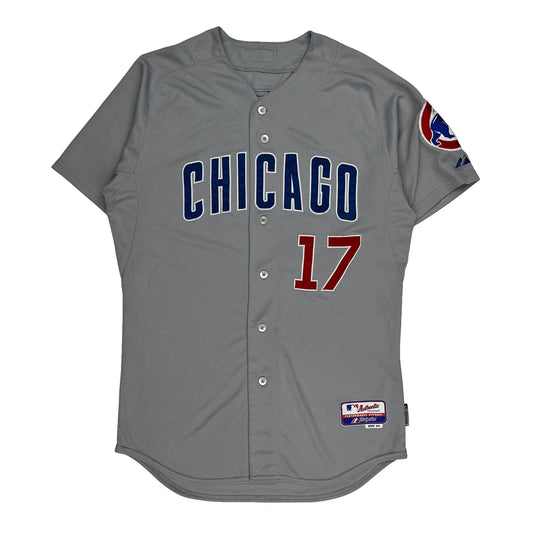 Chicago Cubs Majestic Mlb Jersey - Large Grey Polyester