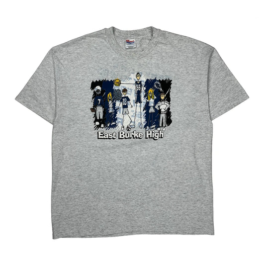 East Burke High Hanes Single Stitch T-Shirt - XL Grey Cotton Blend