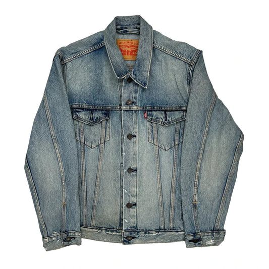 Vintage Levis Denim Jacket - Large Light Wash Denim
