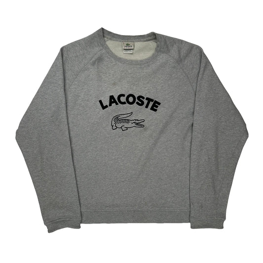 Lacoste Sweatshirt - 2XL Grey Cotton Blend
