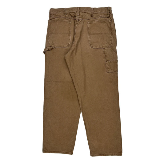 Carhartt Carpenter Trousers - 34W 32L Brown Cotton