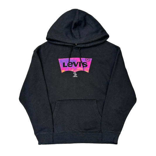 California Levis Graphic Hoodie - Medium Black Cotton