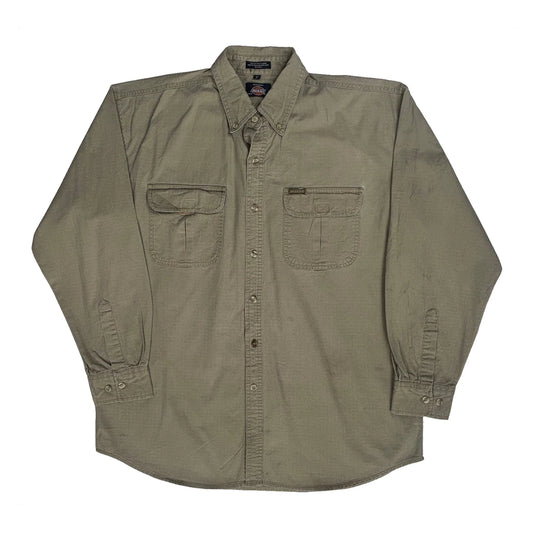 Dickies Shirt - Large Khaki Cotton