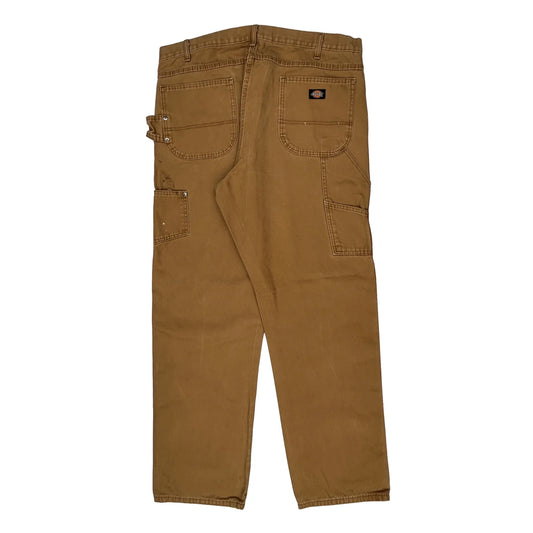 Dickies Carpenter Trousers - 40W 34L Brown Cotton