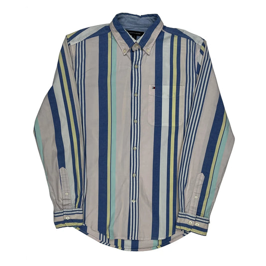 Tommy Hilfiger Striped Shirt - Medium Blue Cotton